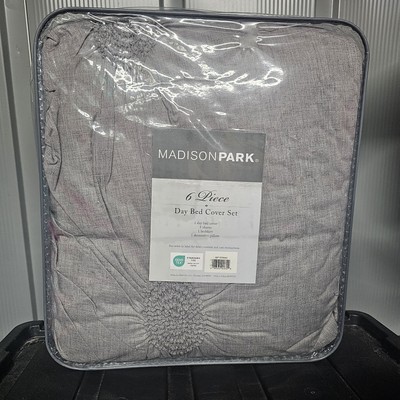 Madison Park Leila 6-Pc Quilted Set, Daybed Cover Tuffted Grey New-image