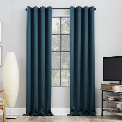 Nordic 2-Pack Theater Noise Reducing Extreme 100% Blackout Grommet Curtain Pa...-image