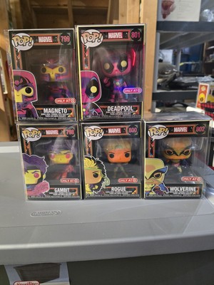 Target Exclusive GITD Gambit, Magneto, Rogue, Deadpool, Wolverine Set Of 5-image