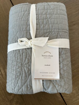 Pottery Barn Hanna Quilted one Sham standard Smoke Gray-image