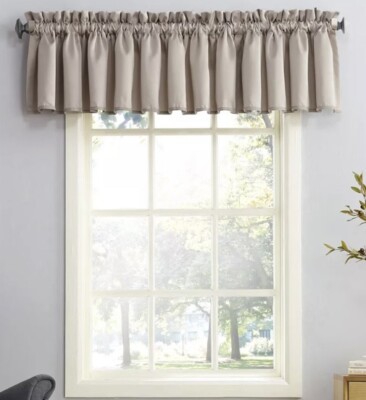 Sun Zero Barrow Energy Efficient Rod Pocket Curtain Single Valance-image