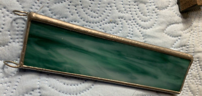 Hanging Stained / Slag Glass Triangle Shaped Object 6