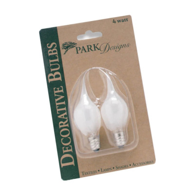 Primitive 4 Watt Large 2 pc Silicone Dipped Light Bulb Candelabra Socket-image