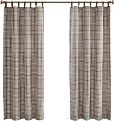 Anaheim Cabin Plaid Curtain Window, Thermal Insulated Fleece Lining, Living Room-image
