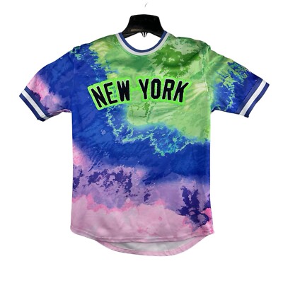 Pro Standard MLB New York Yankees Pro Team Multi Dip Dye Shirt Mens Large EUC-image