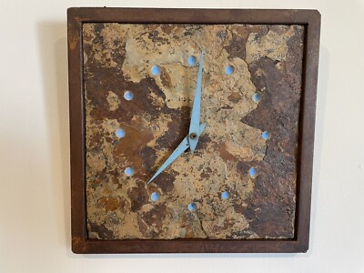 Sandra Miller Studio Slate And Iron Handmade Wall Clock-image