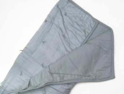 Pottery Barn Gray Cotton Quilted Tufted Silk Jersey Euro Pillow Cover Sham New-image