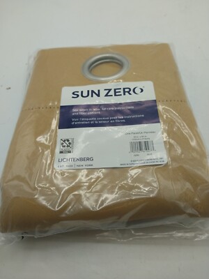 Sun Zero Panel Curtain Grommet 40in  x 84in Gold-image