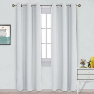 NICETOWN Easy Care Solid Thermal Insulated Grommet Room Darkening-image