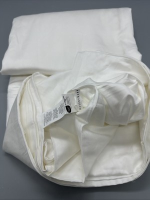 Pottery Barn 100% Organic Cotton Duvet Cover White Twin XL-image
