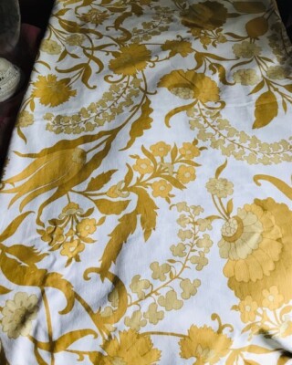 Pottery Barn Leigh Palampore Floral Duvet Cover Yellow Queen 2 Euro Shams Rare-image
