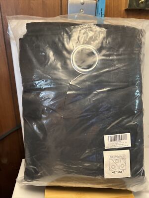 NICETOWN Curtains Blackout Thermal Drapery Panels, Black, 2 Panels, 42