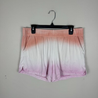 Lilly Pulitzer Womens Kylar Knit Shorts Cantaloupe Dip Dye Size L Orange FLAW-image