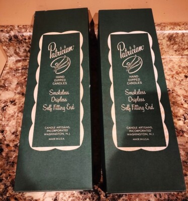 Patrician Taper Candles Hand Dipped 15 Inch Peach 2 Sets of 12 (24 Total) -image