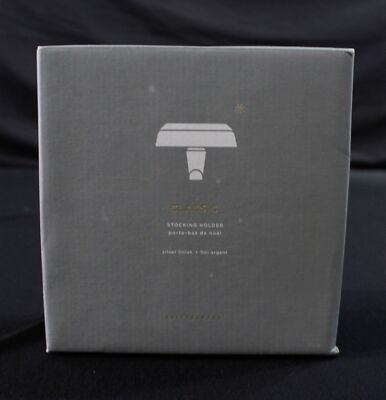 Pottery Barn Classic Holiday Stocking Holder CA4 Silver Finish One Size NWT-image