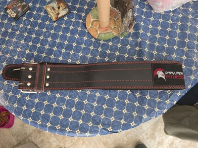 Dark Iron Fitness Dip Belt – Padded Leather Weight Lifting Belts XL 41-49in-image