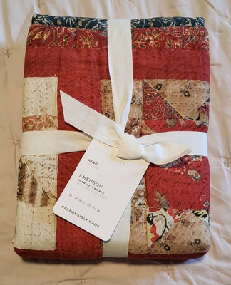 Pottery Barn Emerson Reversible Quilted Sham King New-image