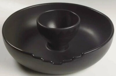 Pfaltzgraff Midnight Sun Large Chip & Dip Salsa BOWL 2 pcs Made USA-image