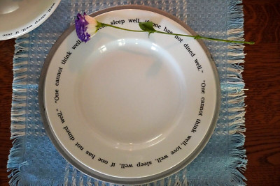 2 - Pottery Barn White Traditional w/ Virginia Woolf Quote - 10.5
