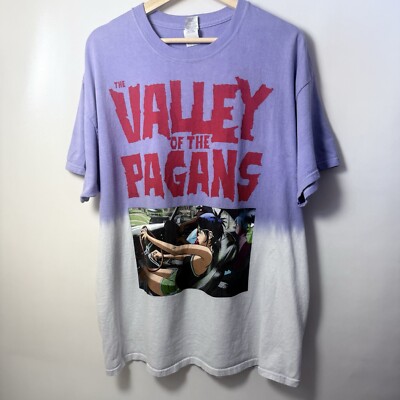 Gorillaz T-Shirt Mens XL Purple Dip Dye The Valley of the Pagans Oversized Crew-image