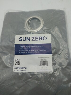 Sun Zero Panel Curtain Grommet Gray 40in x 63in-image