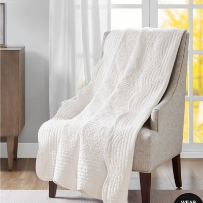 Madison Park Tuscany Scalloped-Edge Throw, 60