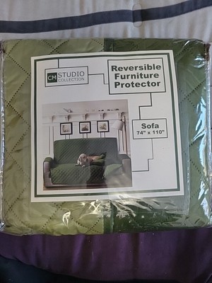 CM Studio Collection Reversible Furniture Protector/Slipcover for Sofa BNIP-image