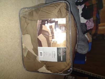 Madison Park 7Pc Comforter Set Cal King, Brown, Slightly Used-image