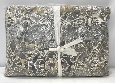 NEW Pottery Barn Jacquelyn Medallion Organic Sateen KING/CAL KING Duvet Cover-image