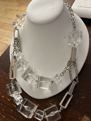 KH Studio Square Lucite Adjustable Necklace 22”L-image