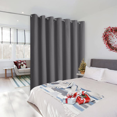 Room Divider Curtain Screen Partitions - Nicetown Thermal Insulated Blackout-image