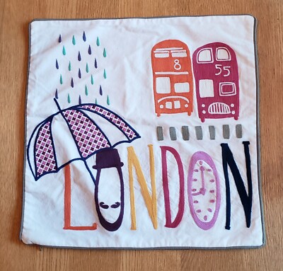 Pottery Barn PB Teen London Embroidered Zip Pillow Sham 18