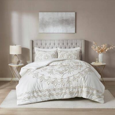 Madison Park Comforter Set King/Cal King 3-Piece Medallion Cotton Ivory/Taupe-image