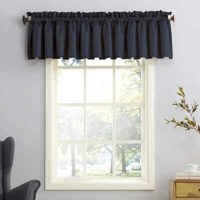 Sun Zero Barrow Energy Efficient Rod Pocket Curtain Single Valance 54