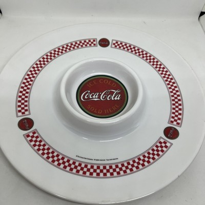 Gibson Coca Cola Coke Chip And Dip Large Plate 12 Inches Round Platter-image