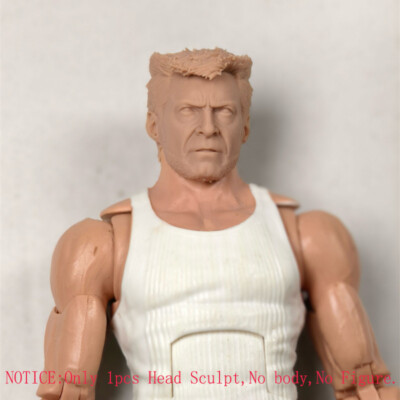 1/6 Scale Deadpool Wolverine Hugh Jackman Head Sculpt Unpainted Fit 12