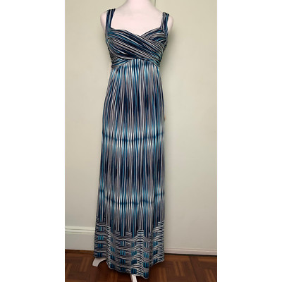 Max Studio Woman's Size X Small Maxi Dress Tank Cross Over Chest Detail-image