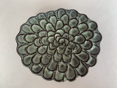 Studio Art Pottery Nautical Mussels or Flower? Shaped Trinket Dish 5.5