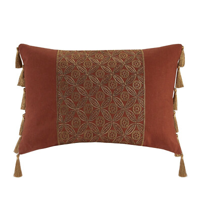 Boho throw Pillows russet gold Tassels Madison Park-image