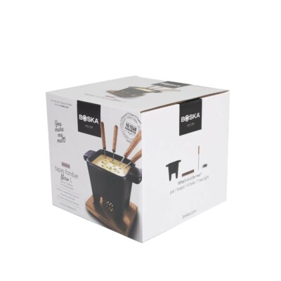 Large Boska Holland Tapas Fondue Pro Collection - Black - Cheese/Chocolate/Dips-image