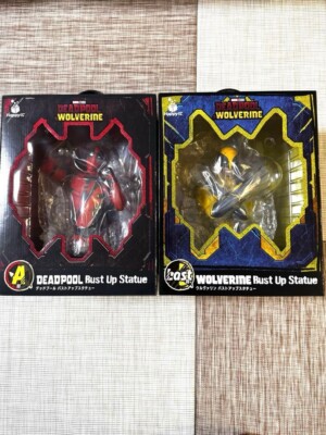 Marvel Movie Deadpool Wolverine Happy Lottery bust up Statue Figure set japan-image