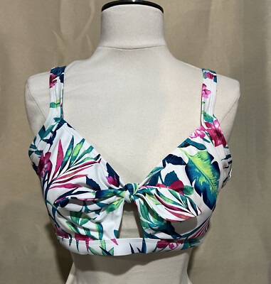 DIP~Ladies Size L~Padded~Swim Suit Bikini Top~NWOT~ Multicolored-image