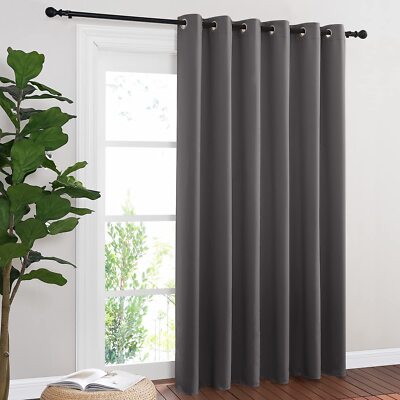 Sliding Door Curtains Wide Thermal Blackout Patio Door Curtain Panel Sliding Doo-image