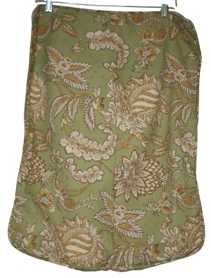 Pottery Barn Margaret Paisley Standard Pillow Sham Green & Gold Cotton/Linen-image