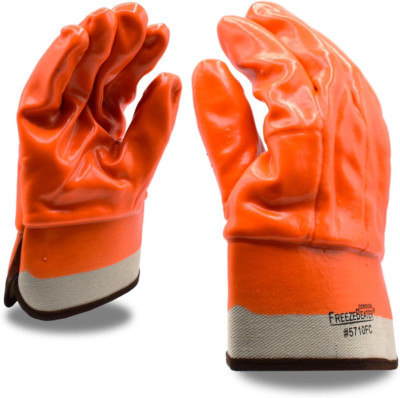 5710F/C Hi-Vis Orange Cold Weather Gloves, Single Dipped, Foam Insulated PVC, Te-image