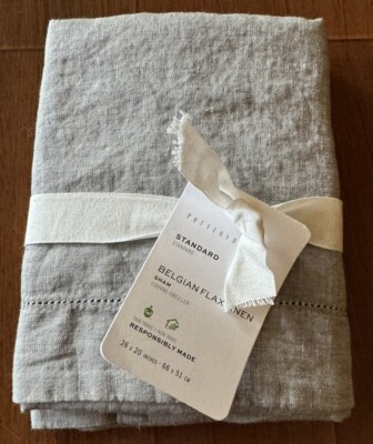 Pottery Barn Belgian Flax Linen Standard Pillow Sham Flagstone-image