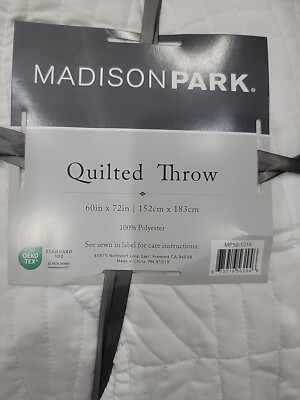 Madison Park Tuscany Oversized Quilted Throw with Scalloped Edges 60x72-image