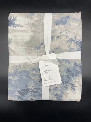 POTTERY BARN JARDIN TOILE FULL / QUEEN DUVET NEW W TAGS BLUE-image