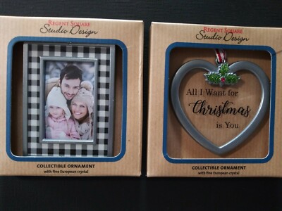 [2 ] Regent Square Studio Design Family Photo Collectible Ornament W/ Crystal -image