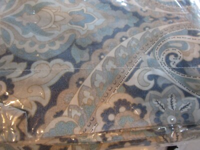 Pottery Barn Mackenna Paisley Percale Sham standard blue New wo tag-image